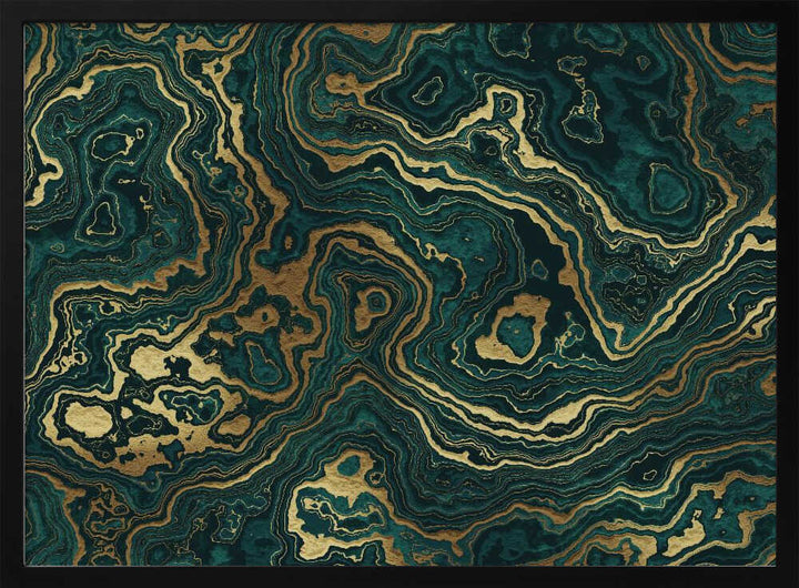 Luxury Emerald Gold Swirls - Stretched Canvas, Poster or Fine Art Print - I Heart Wall Art - Poster Print, Canvas Print or Framed Art Print