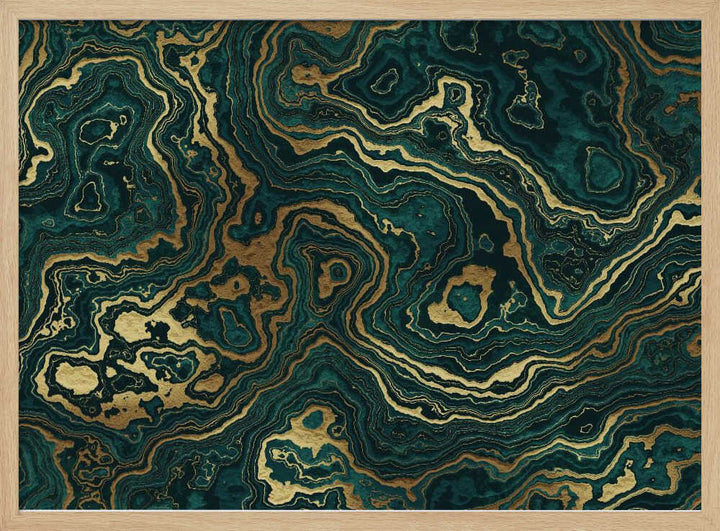 Luxury Emerald Gold Swirls - Stretched Canvas, Poster or Fine Art Print - I Heart Wall Art - Poster Print, Canvas Print or Framed Art Print