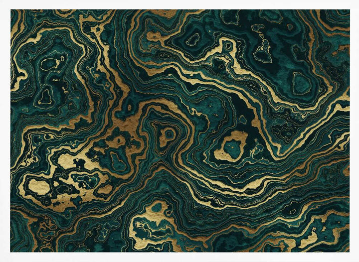 Luxury Emerald Gold Swirls - Stretched Canvas, Poster or Fine Art Print - I Heart Wall Art - Poster Print, Canvas Print or Framed Art Print