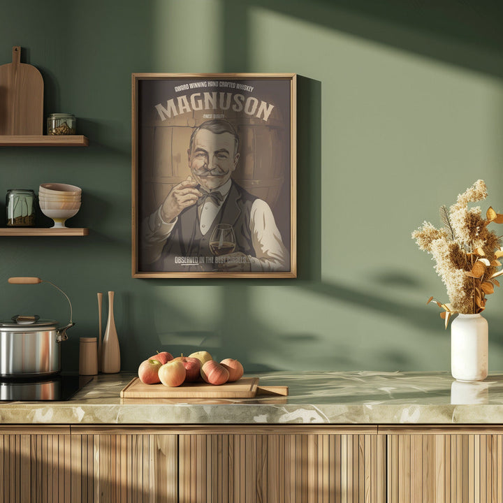 Magnuson Whiskey - Stretched Canvas, Poster or Fine Art Print I Heart Wall Art