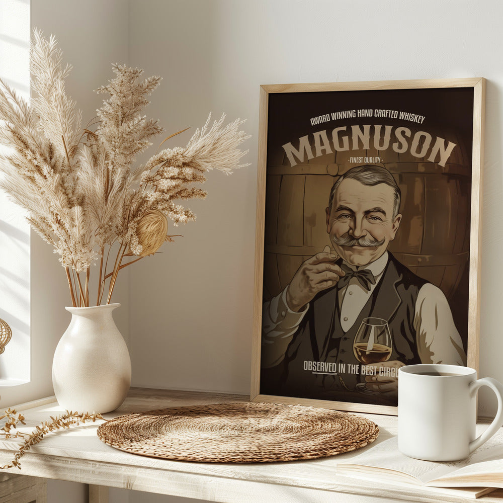 Magnuson Whiskey - Stretched Canvas, Poster or Fine Art Print I Heart Wall Art