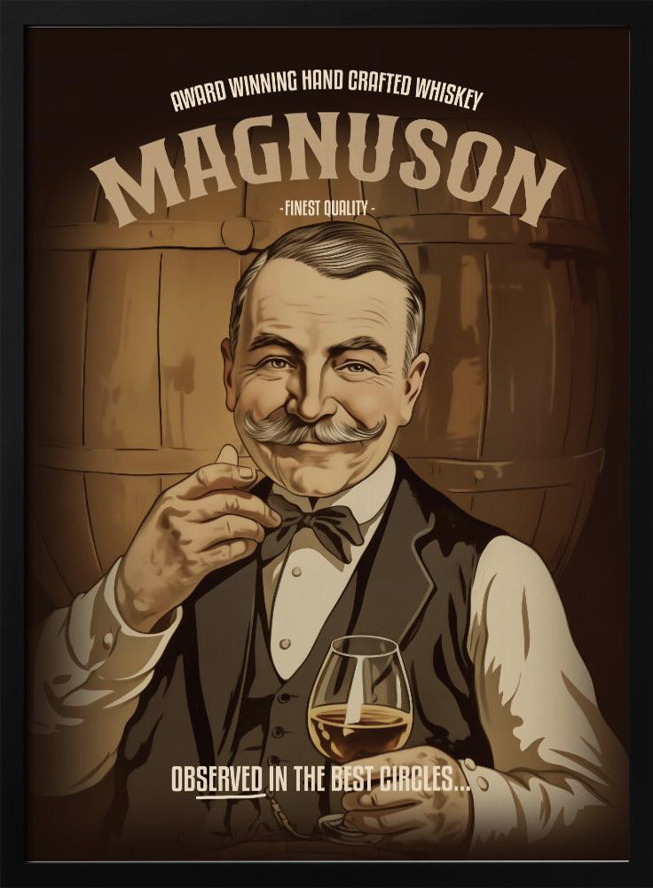 Magnuson Whiskey - Stretched Canvas, Poster or Fine Art Print I Heart Wall Art