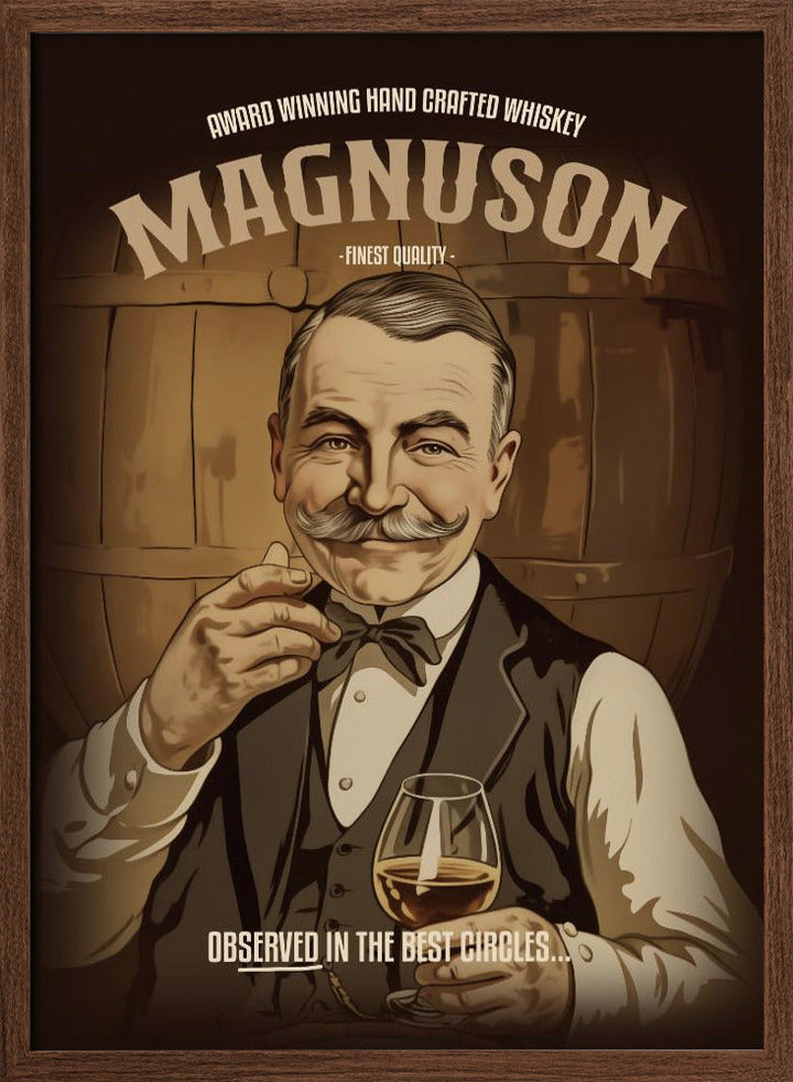Magnuson Whiskey - Stretched Canvas, Poster or Fine Art Print I Heart Wall Art
