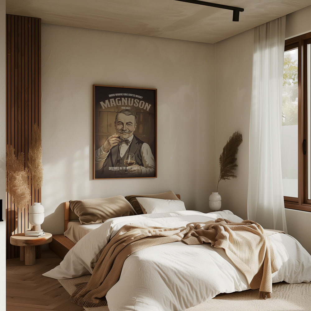 Magnuson Whiskey - Stretched Canvas, Poster or Fine Art Print I Heart Wall Art