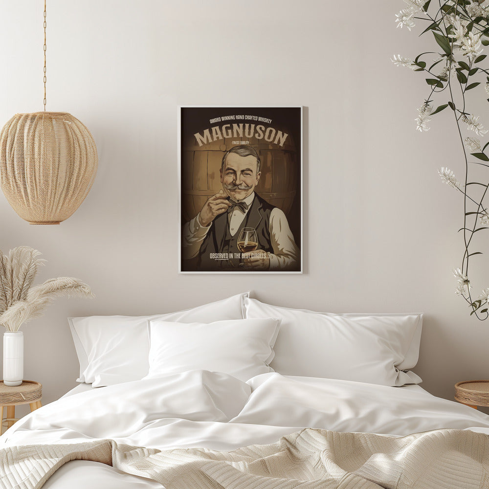 Magnuson Whiskey - Stretched Canvas, Poster or Fine Art Print I Heart Wall Art