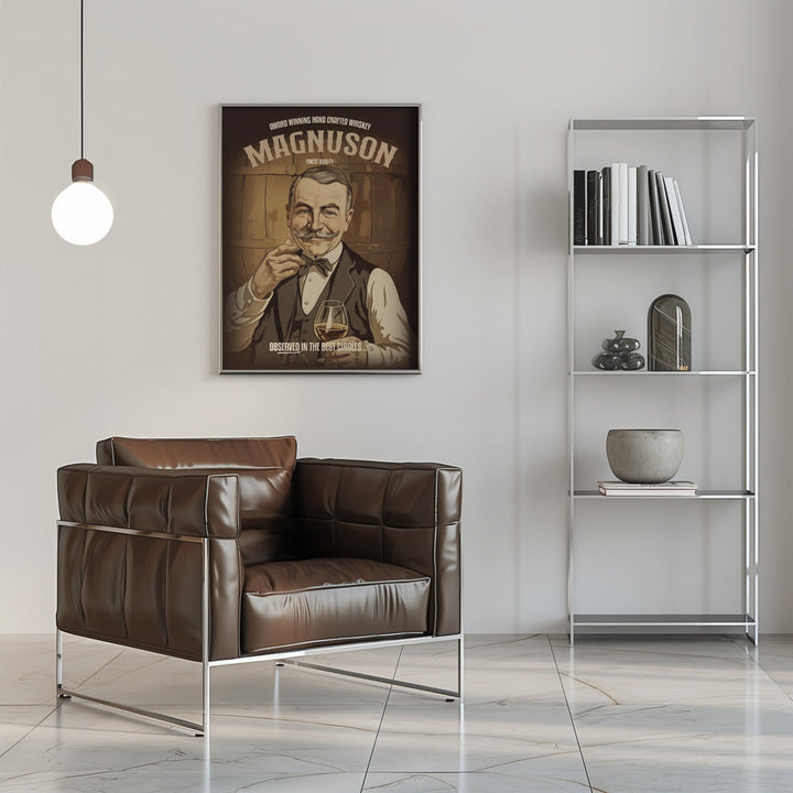 Magnuson Whiskey - Stretched Canvas, Poster or Fine Art Print I Heart Wall Art