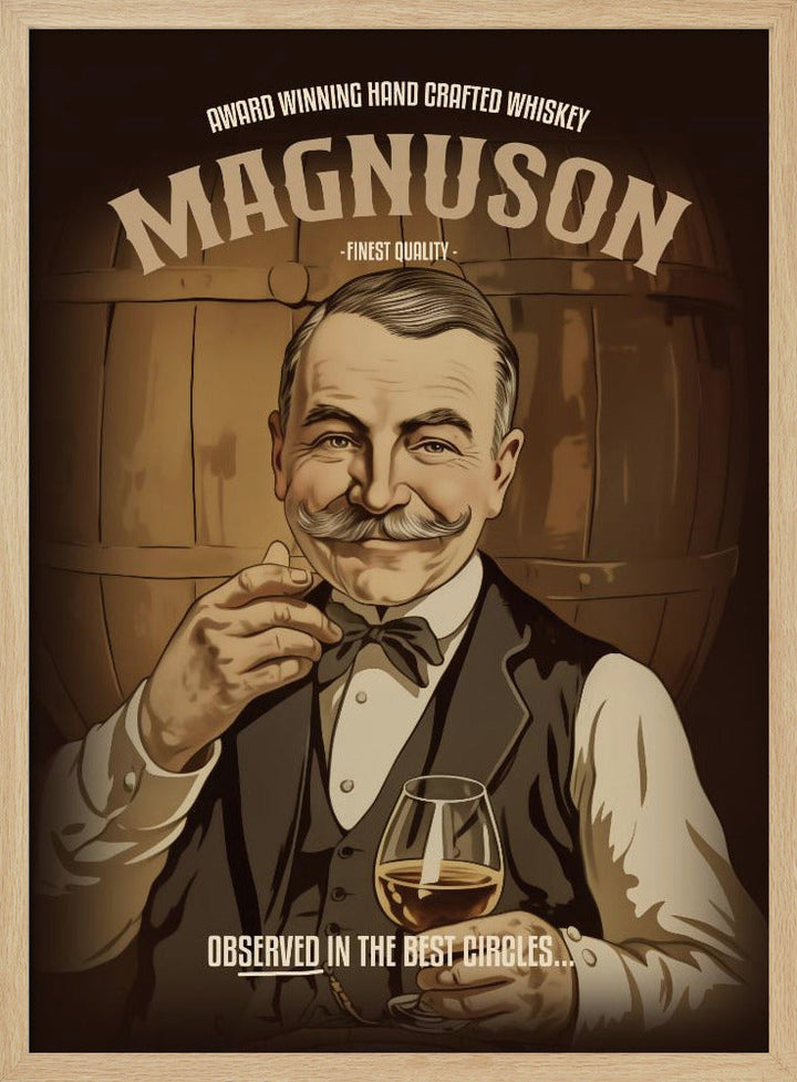 Magnuson Whiskey - Stretched Canvas, Poster or Fine Art Print I Heart Wall Art