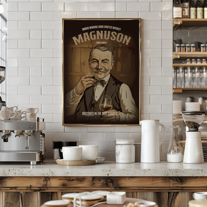 Magnuson Whiskey - Stretched Canvas, Poster or Fine Art Print I Heart Wall Art