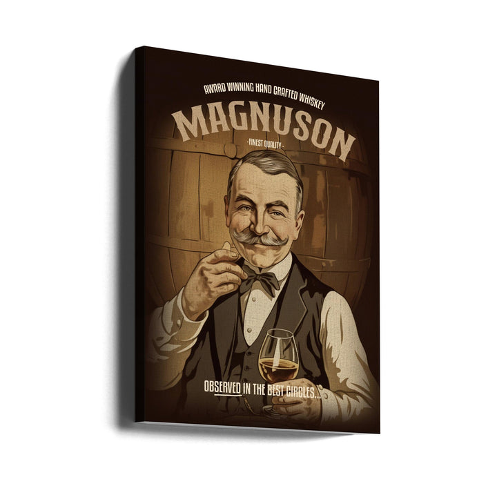Magnuson Whiskey - Stretched Canvas, Poster or Fine Art Print I Heart Wall Art