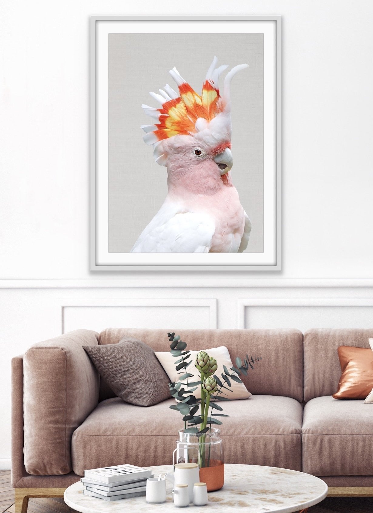 Major Mitchells Cockatoo (Leadbeater) Pink Cockatoo Canvas Wall Art Prints - I Heart Wall Art