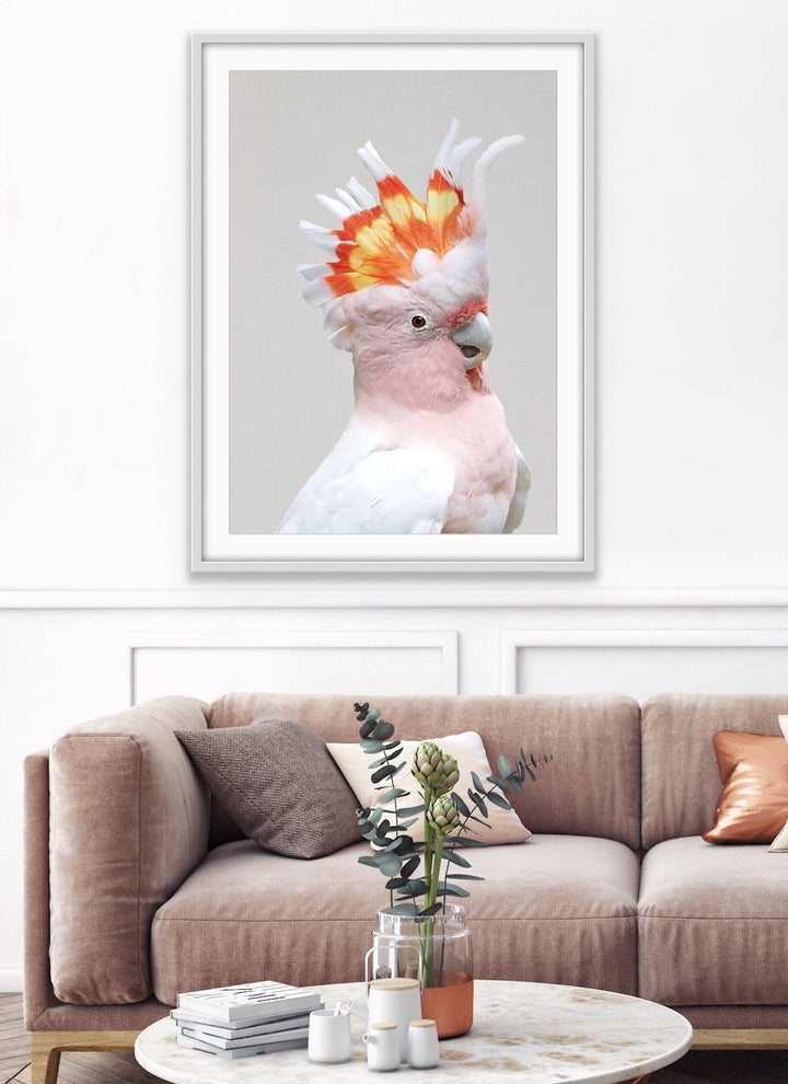 Major Mitchells Cockatoo (Leadbeater) Pink Cockatoo Canvas Wall Art Prints - I Heart Wall Art