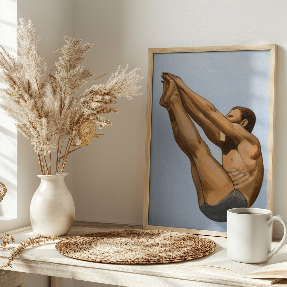 Male Diver I - Stretched Canvas, Poster or Fine Art Print I Heart Wall Art