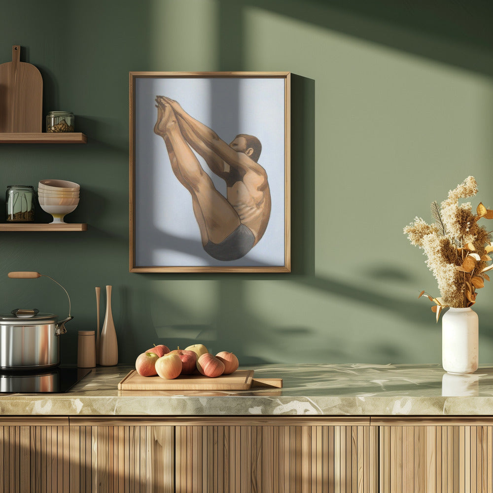 Male Diver I - Stretched Canvas, Poster or Fine Art Print I Heart Wall Art