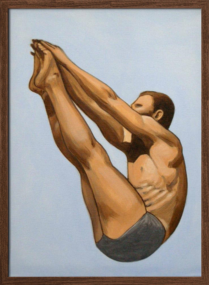 Male Diver I - Stretched Canvas, Poster or Fine Art Print I Heart Wall Art