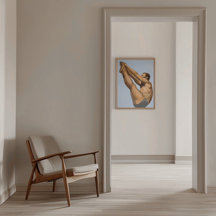 Male Diver I - Stretched Canvas, Poster or Fine Art Print I Heart Wall Art