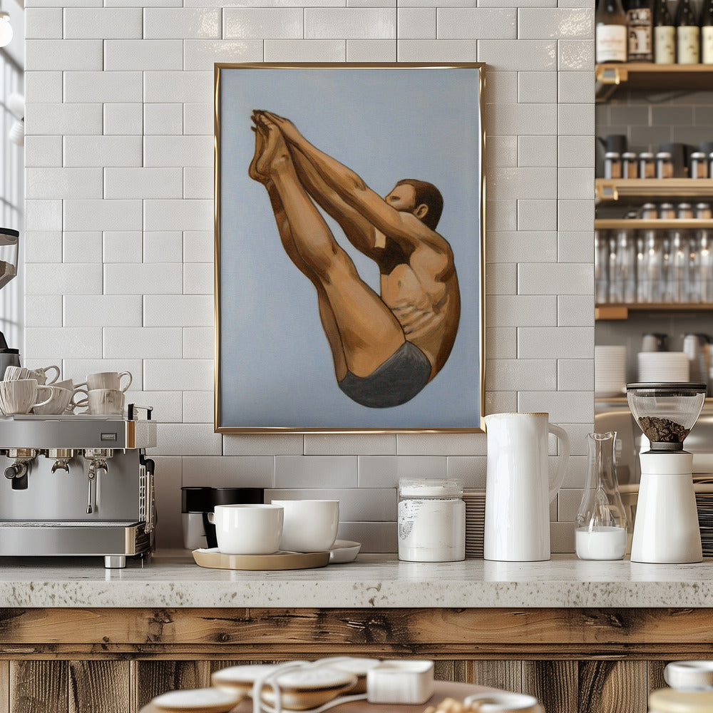 Male Diver I - Stretched Canvas, Poster or Fine Art Print I Heart Wall Art