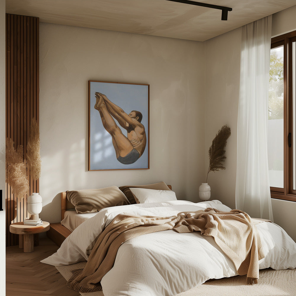 Male Diver I - Stretched Canvas, Poster or Fine Art Print I Heart Wall Art