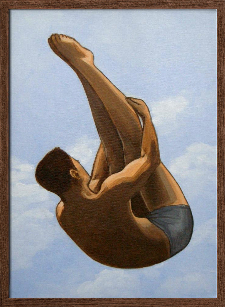 Male Diver II - Stretched Canvas, Poster or Fine Art Print I Heart Wall Art