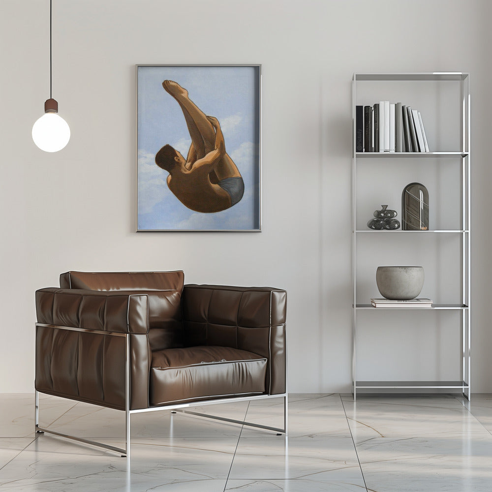 Male Diver II - Stretched Canvas, Poster or Fine Art Print I Heart Wall Art