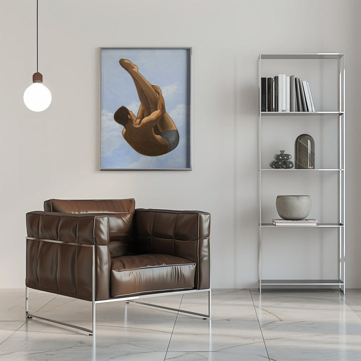 Male Diver II - Stretched Canvas, Poster or Fine Art Print I Heart Wall Art