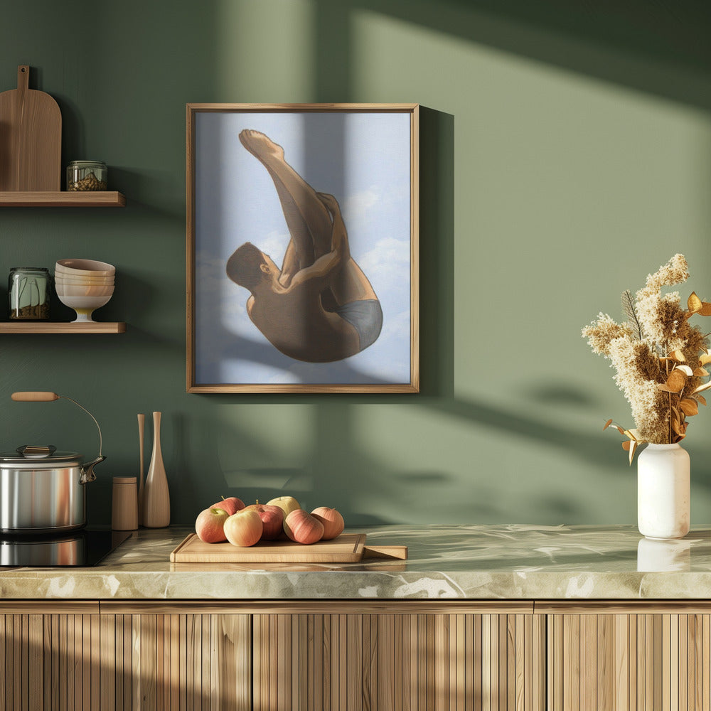 Male Diver II - Stretched Canvas, Poster or Fine Art Print I Heart Wall Art