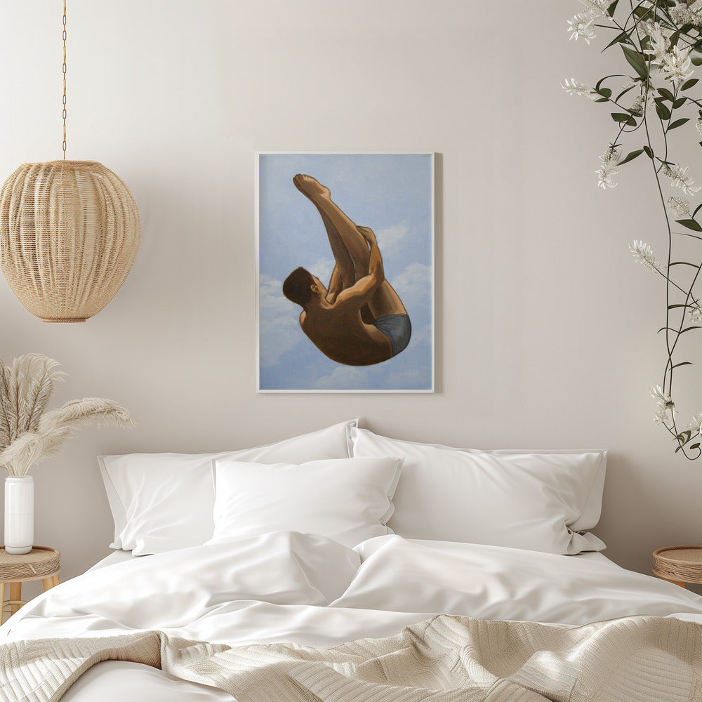 Male Diver II - Stretched Canvas, Poster or Fine Art Print I Heart Wall Art