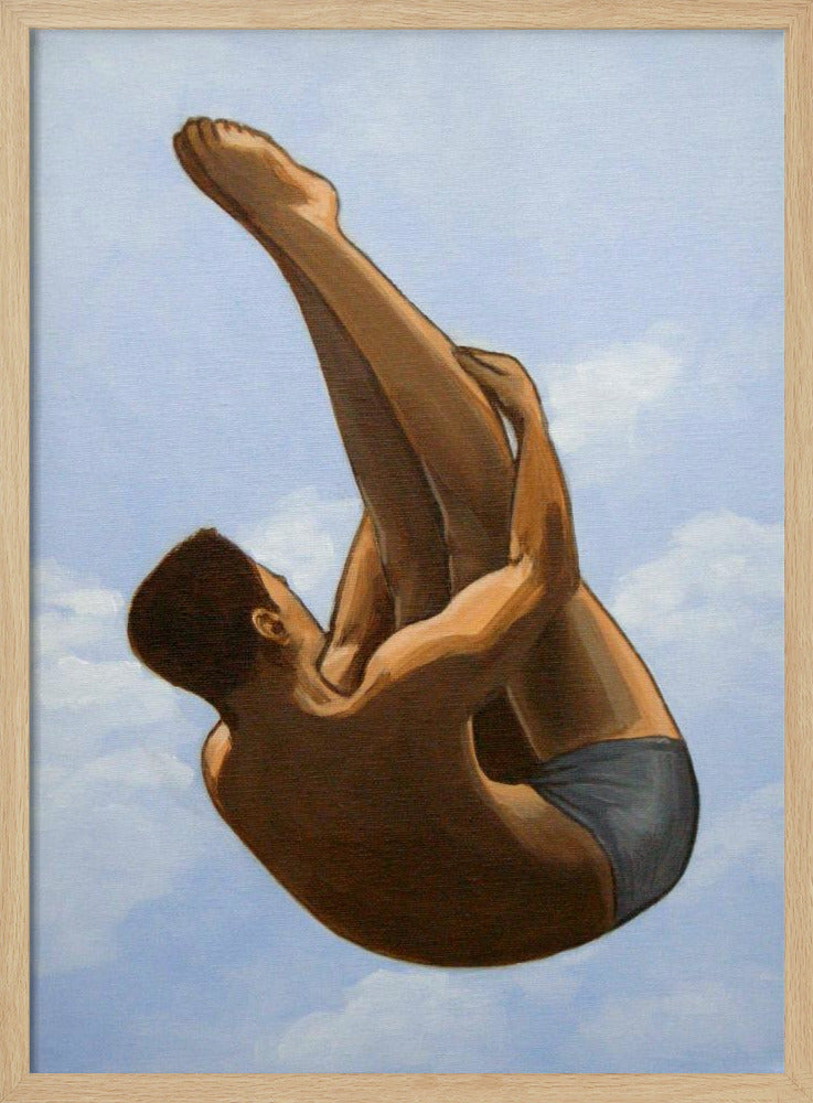 Male Diver II - Stretched Canvas, Poster or Fine Art Print I Heart Wall Art