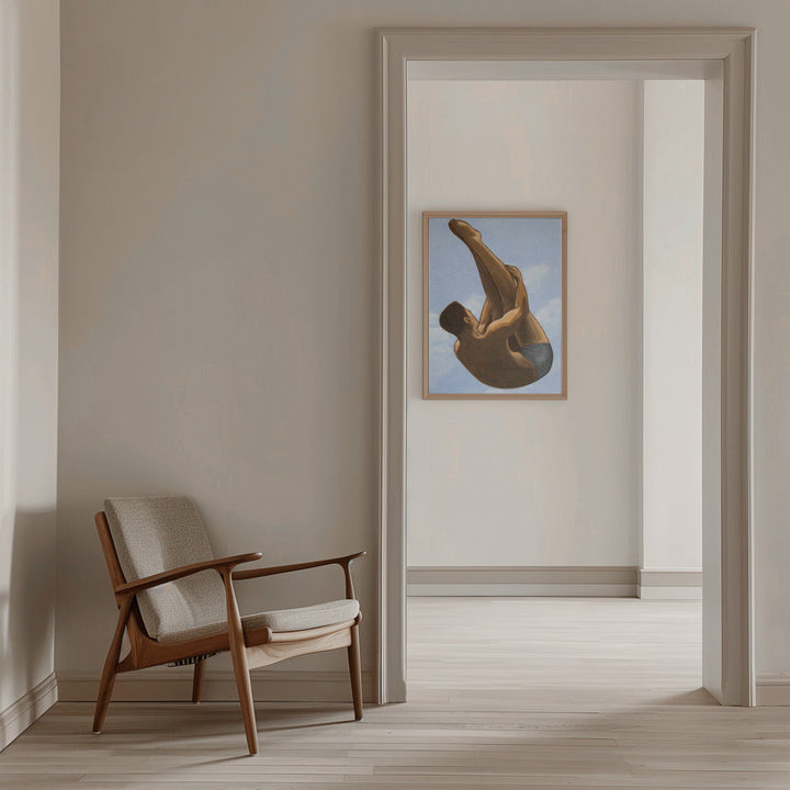 Male Diver II - Stretched Canvas, Poster or Fine Art Print I Heart Wall Art