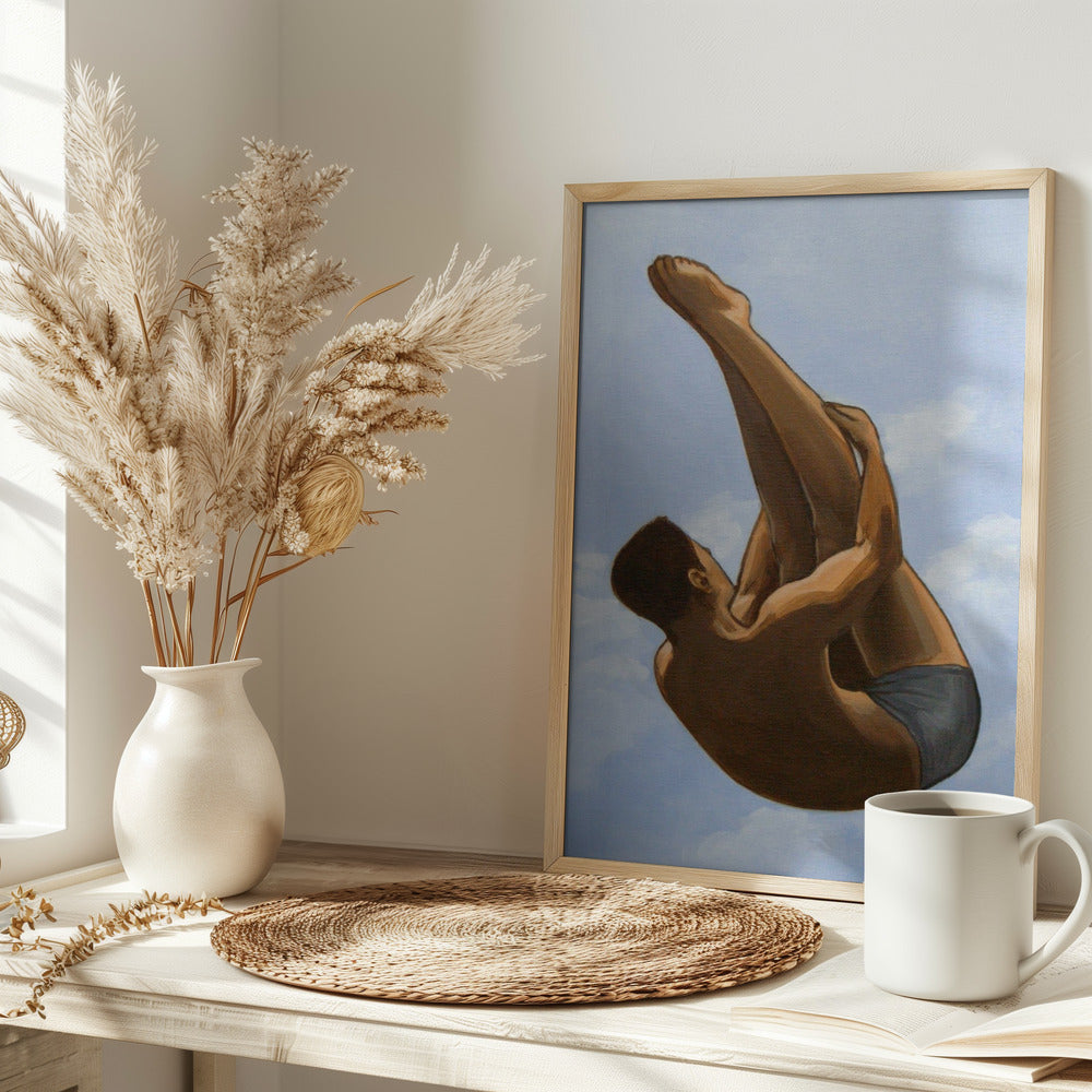 Male Diver II - Stretched Canvas, Poster or Fine Art Print I Heart Wall Art