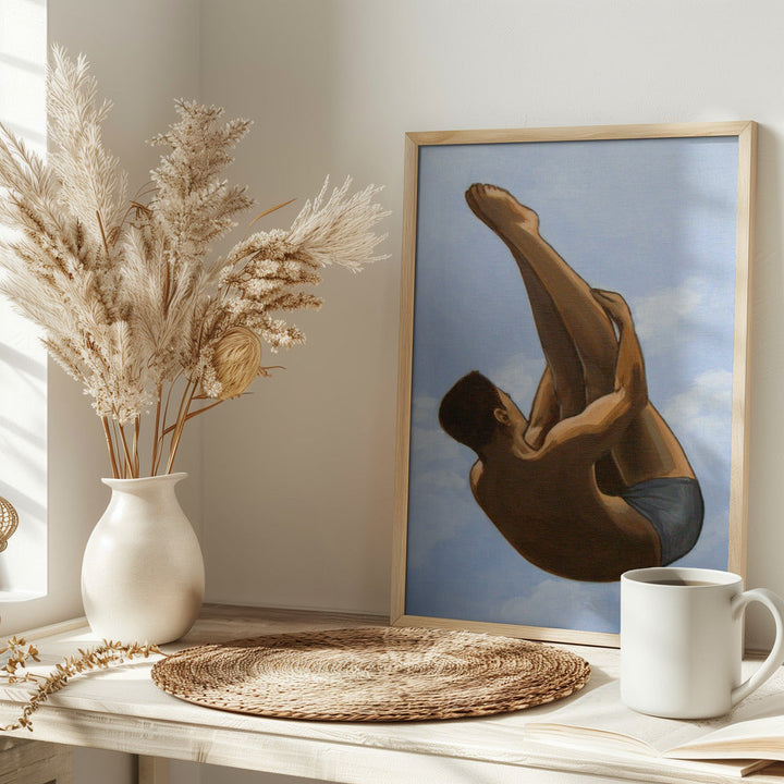 Male Diver II - Stretched Canvas, Poster or Fine Art Print I Heart Wall Art