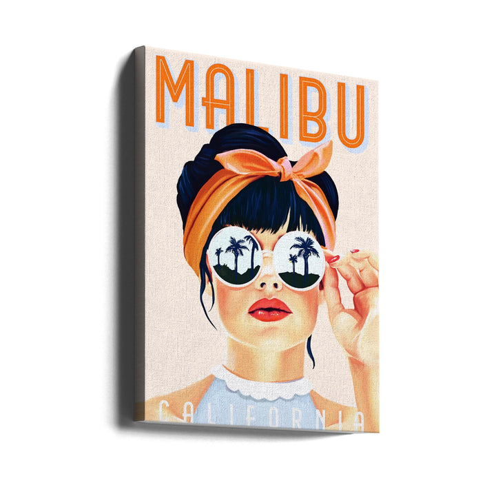 Malibu Poster 1 - Stretched Canvas, Poster or Fine Art Print I Heart Wall Art
