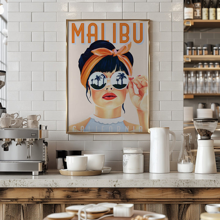Malibu Poster 1 - Stretched Canvas, Poster or Fine Art Print I Heart Wall Art