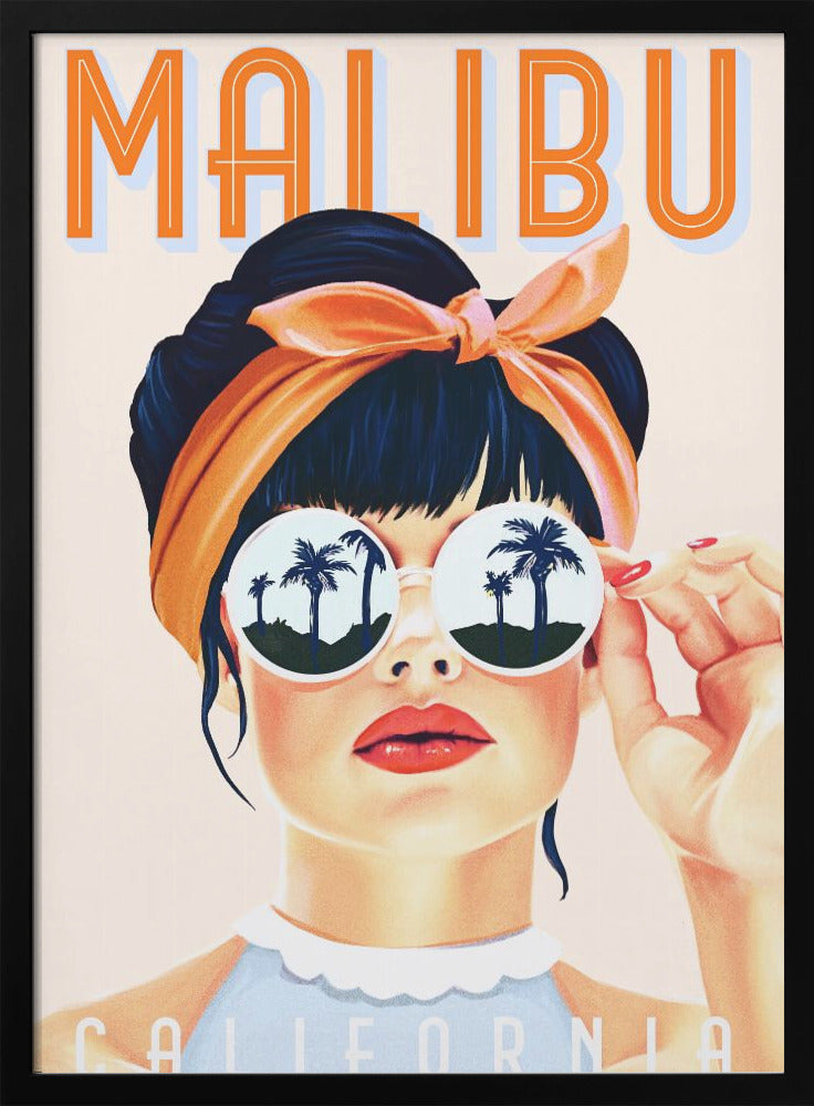 Malibu Poster 1 - Stretched Canvas, Poster or Fine Art Print I Heart Wall Art
