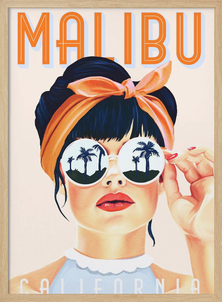 Malibu Poster 1 - Stretched Canvas, Poster or Fine Art Print I Heart Wall Art