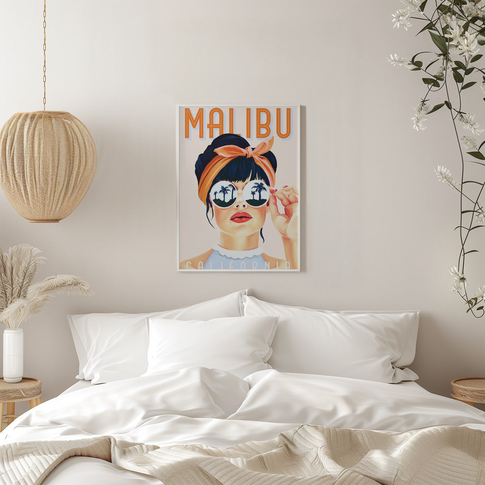 Malibu Poster 1 - Stretched Canvas, Poster or Fine Art Print I Heart Wall Art