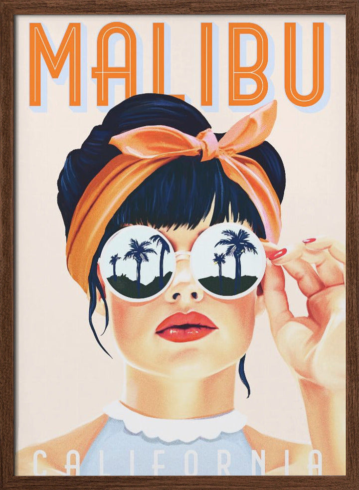 Malibu Poster 1 - Stretched Canvas, Poster or Fine Art Print I Heart Wall Art