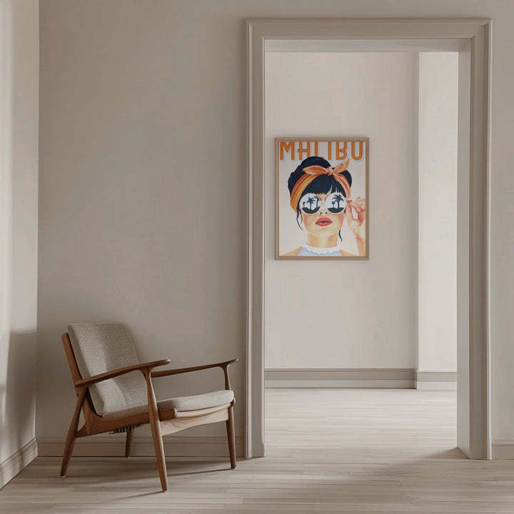 Malibu Poster 1 - Stretched Canvas, Poster or Fine Art Print I Heart Wall Art