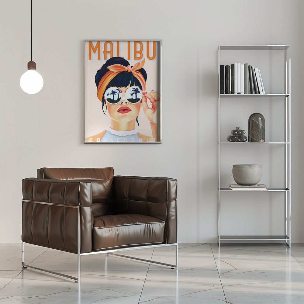 Malibu Poster 1 - Stretched Canvas, Poster or Fine Art Print I Heart Wall Art