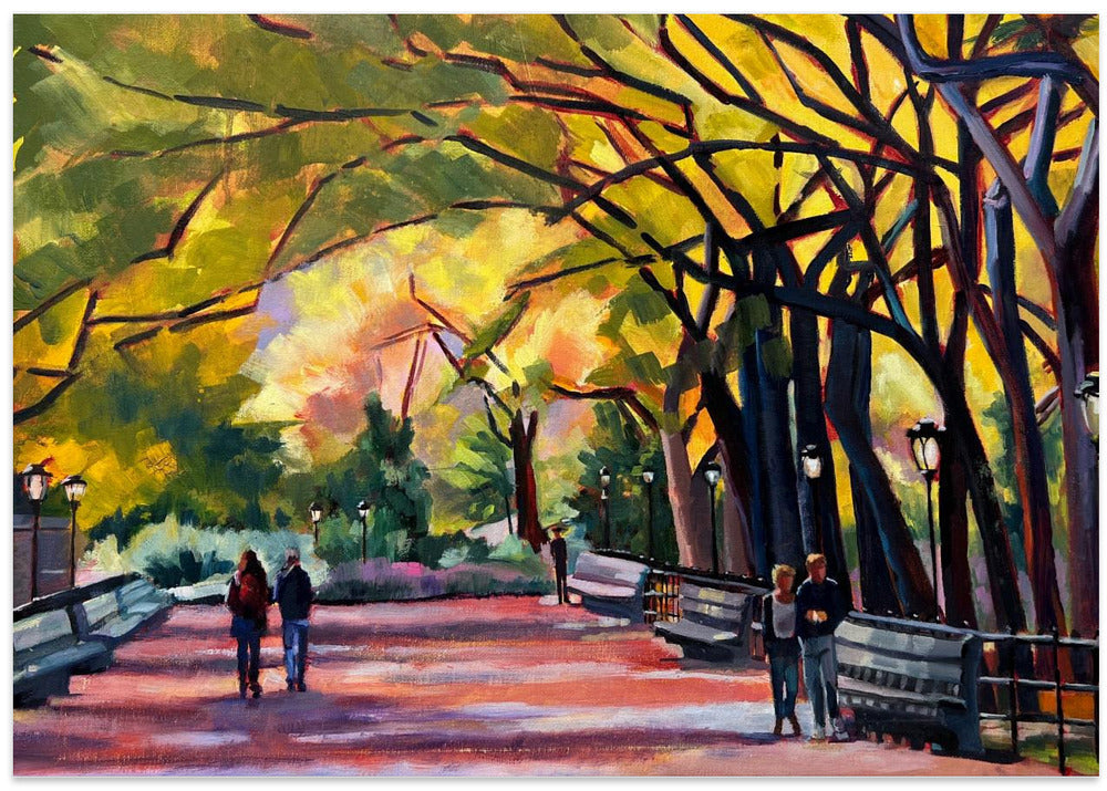 Mall At Central Park - Stretched Canvas, Poster or Fine Art Print I Heart Wall Art