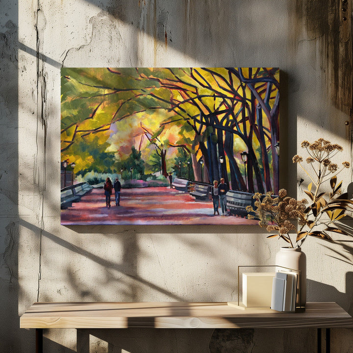 Mall At Central Park - Stretched Canvas, Poster or Fine Art Print I Heart Wall Art