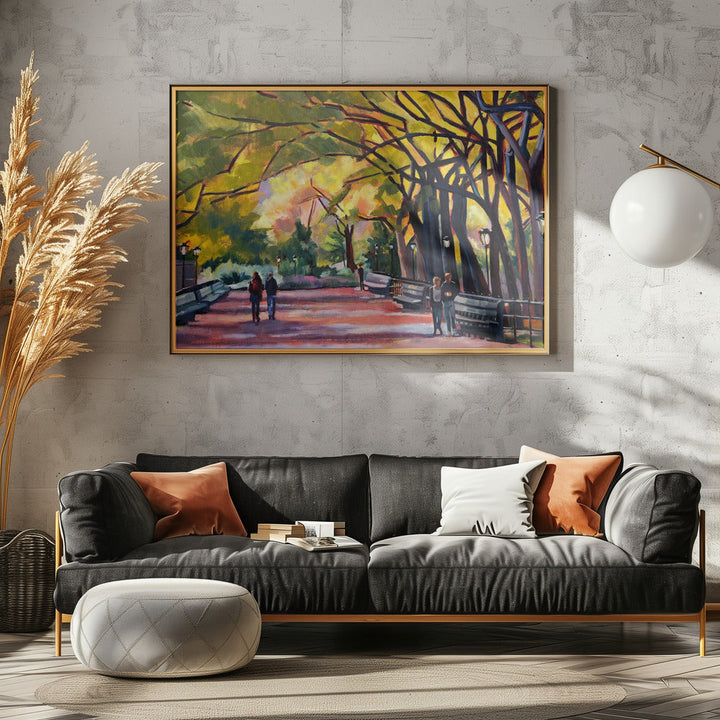 Mall At Central Park - Stretched Canvas, Poster or Fine Art Print I Heart Wall Art