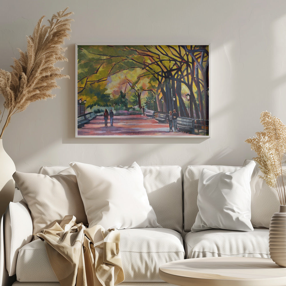 Mall At Central Park - Stretched Canvas, Poster or Fine Art Print I Heart Wall Art