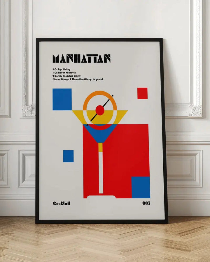 Manhattan Bauhaus Cocktail - Stretched Canvas, Poster or Fine Art Print I Heart Wall Art