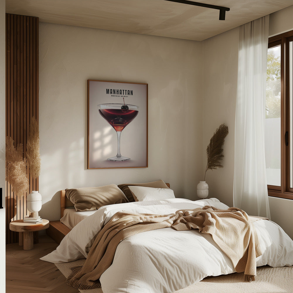 Manhattan Cocktail - Stretched Canvas, Poster or Fine Art Print I Heart Wall Art