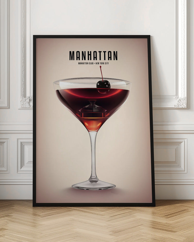 Manhattan Cocktail - Stretched Canvas, Poster or Fine Art Print I Heart Wall Art
