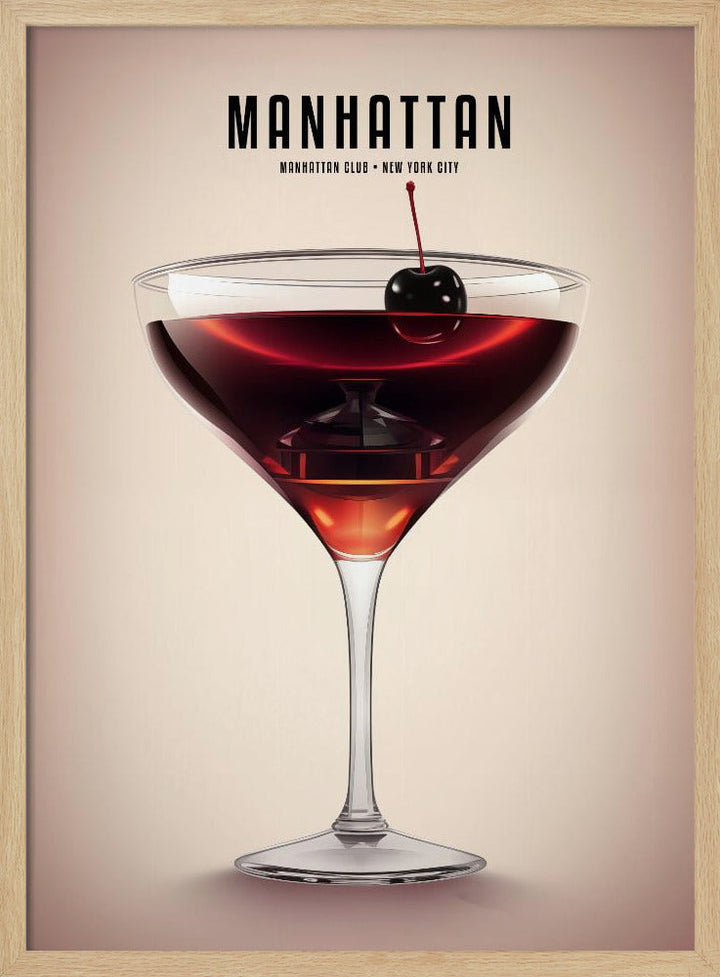 Manhattan Cocktail - Stretched Canvas, Poster or Fine Art Print I Heart Wall Art