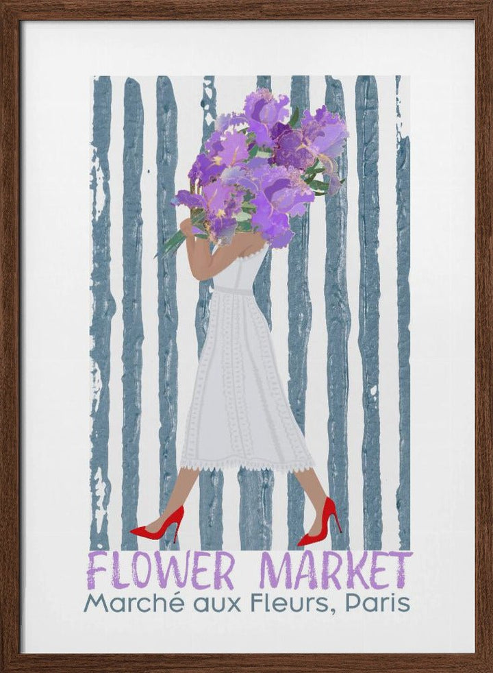 Marche Aux FLeurs Paris - Stretched Canvas, Poster or Fine Art Print - I Heart Wall Art - Poster Print, Canvas Print or Framed Art Print