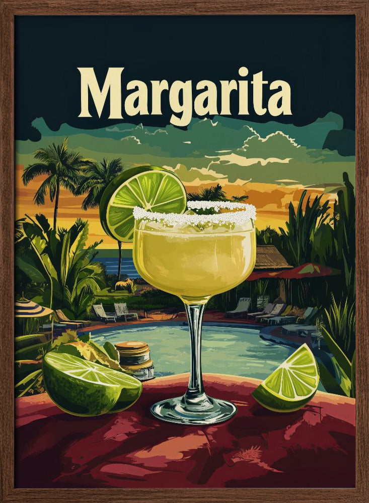 Margarita Vintage - Stretched Canvas, Poster or Fine Art Print I Heart Wall Art