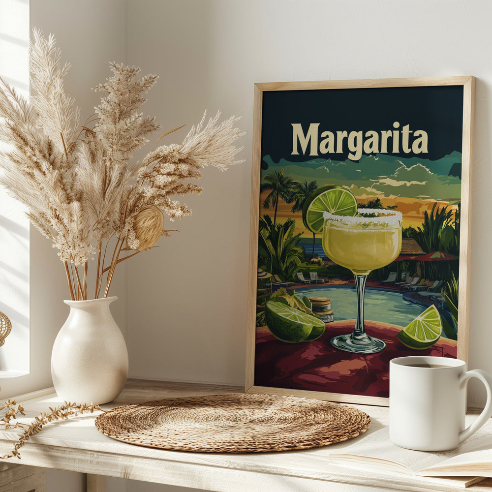 Margarita Vintage - Stretched Canvas, Poster or Fine Art Print I Heart Wall Art