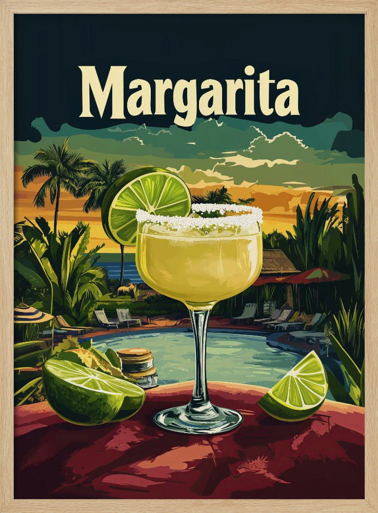 Margarita Vintage - Stretched Canvas, Poster or Fine Art Print I Heart Wall Art